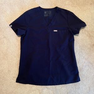 Figs navy one pocket scrub top size small